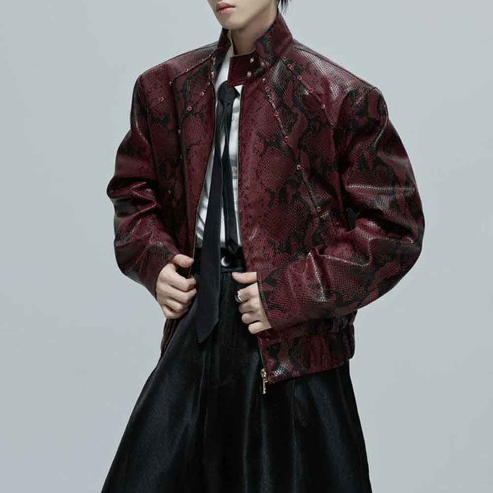 Mens Autumn Jacket Python Text - Winter Clothing Jewel 评论和价格