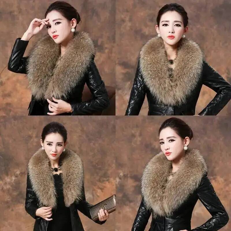 Natural Raccoon Fur Collar Rea - Winter Clothing Uae 评论和价格