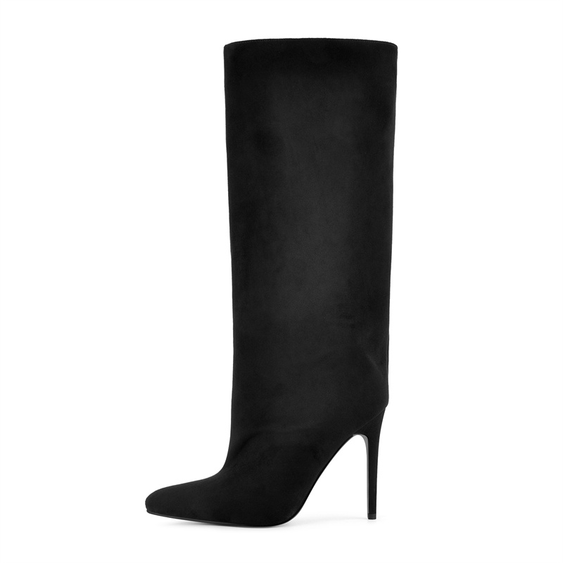 Onlymaker Black Faux Suede Kne - Winter Clothing For Women 评论和价格