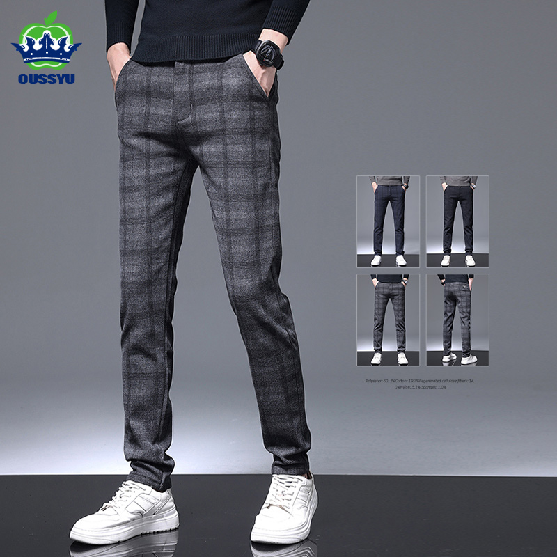 2025 New Plaid Pants Men Busin - Quality Winter Clothing Brand 评论和价格