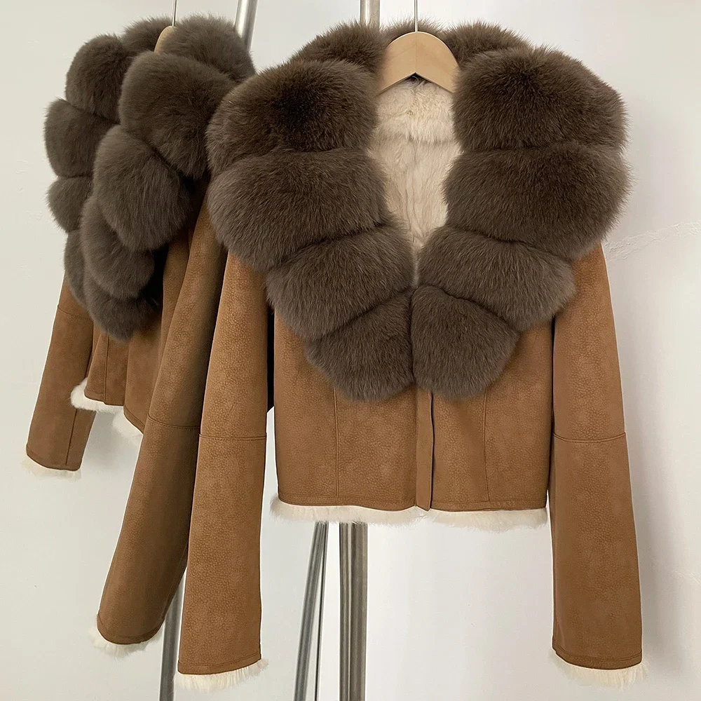 OFTBUY Natural Fox Fur Collar  - Winter Clothing Store 评论和价格