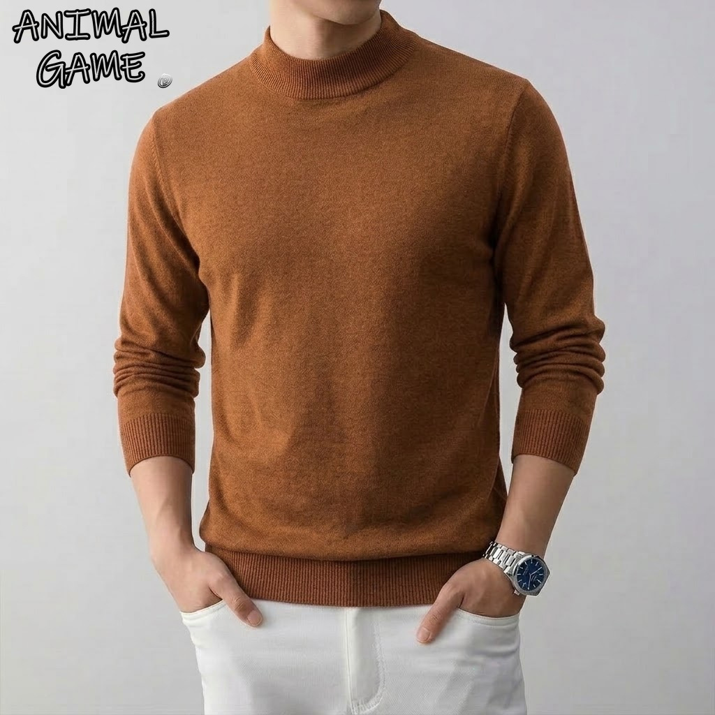 Men's Solid High Stretch Mock  - Winter Clothing Uae 评论和价格