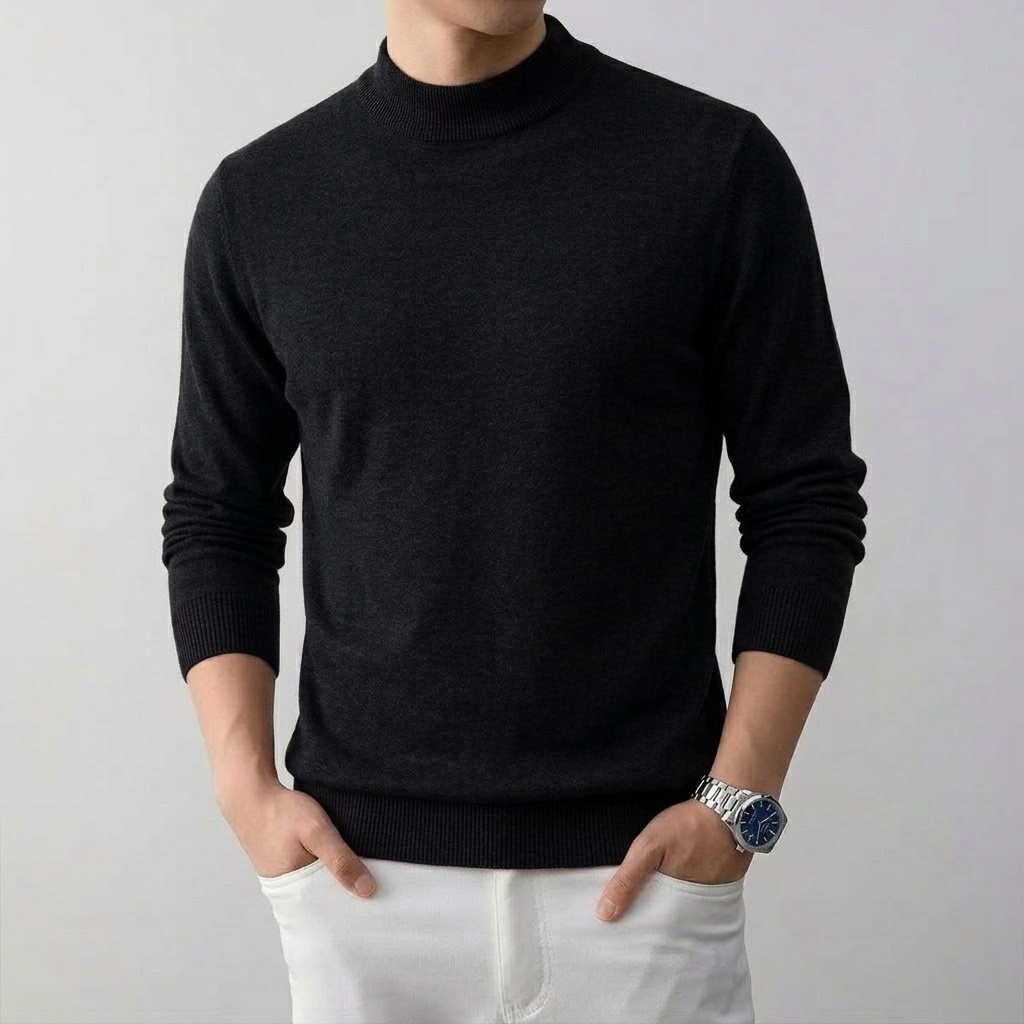 Men's Solid High Stretch Mock  - Winter Clothing Uae 评论和价格