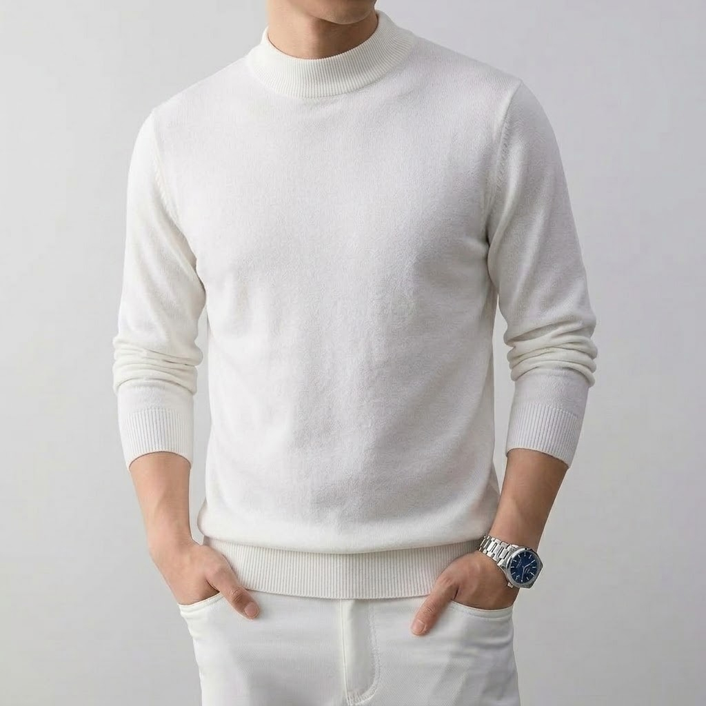 Men's Solid High Stretch Mock  - Winter Clothing Uae 评论和价格