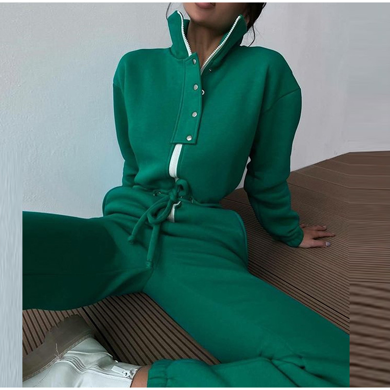 Casual Stand Collar Jumpsuits  - Winter Clothing Sales 评论和价格